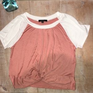 classic juniors t-shirt with a knot it the front.